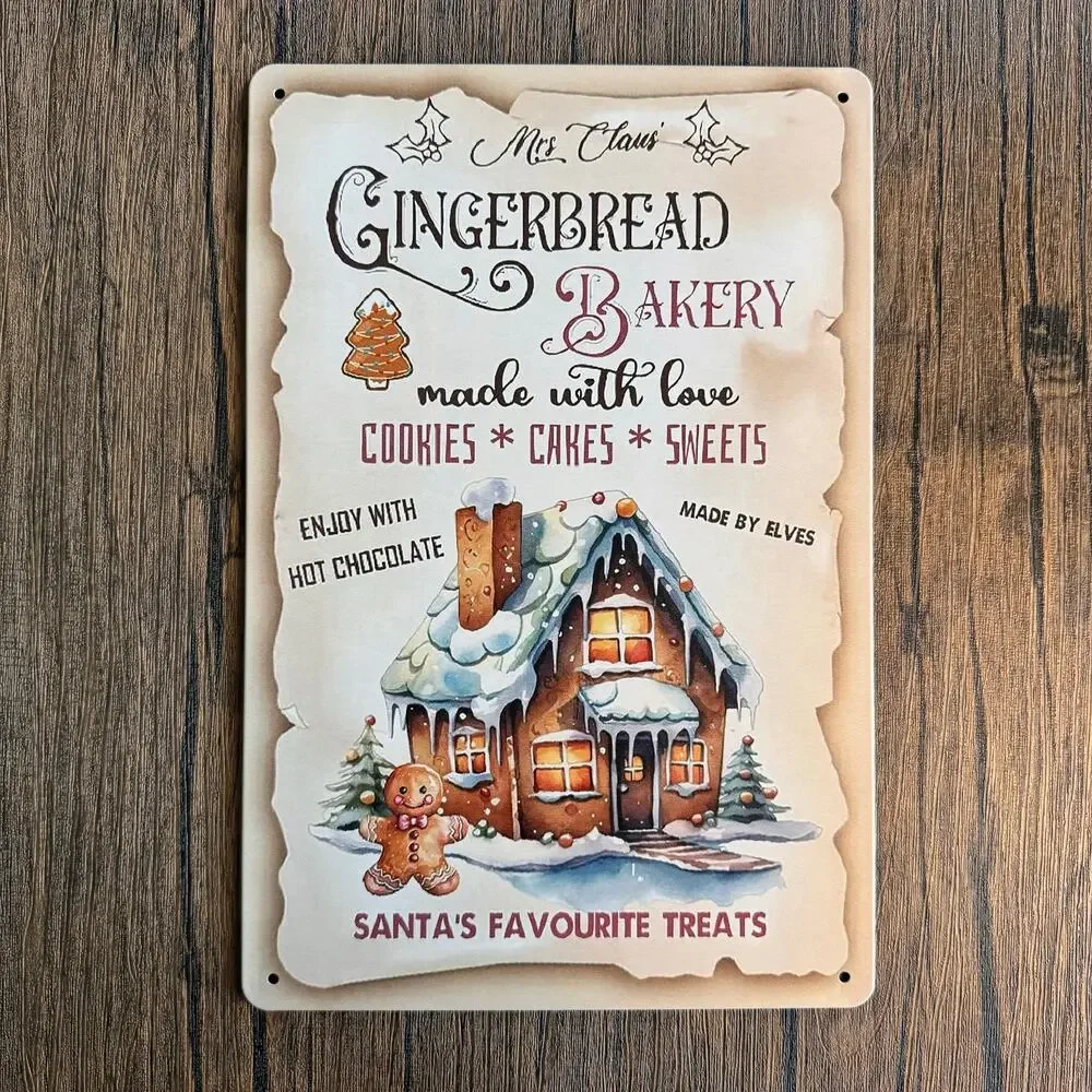 Christmas Holiday Sign Metal Sign Kitchen Home Decor Gift Idea NEW FAST SHIP
